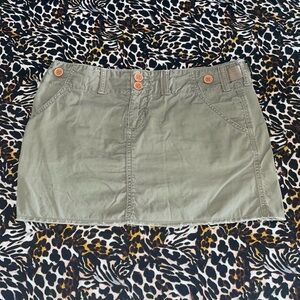 TwillTwentyTwo Green Frayed Hem Skirt